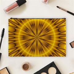 Fractal Yellow Kaleidoscope Lyapunov Cosmetic Bag (large)  by Simbadda