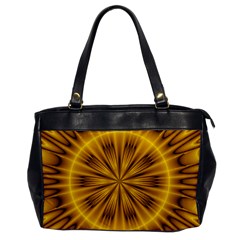 Fractal Yellow Kaleidoscope Lyapunov Office Handbags by Simbadda