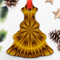 Fractal Yellow Kaleidoscope Lyapunov Ornament (Christmas Tree) 