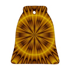 Fractal Yellow Kaleidoscope Lyapunov Bell Ornament (two Sides) by Simbadda