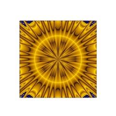 Fractal Yellow Kaleidoscope Lyapunov Satin Bandana Scarf