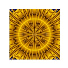 Fractal Yellow Kaleidoscope Lyapunov Small Satin Scarf (Square)