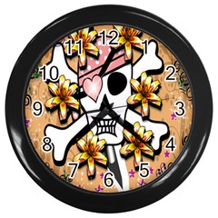 Banner Header Tapete Wall Clocks (black) by Simbadda