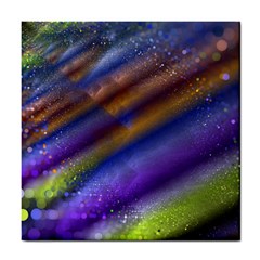 Fractal Color Stripes Tile Coasters