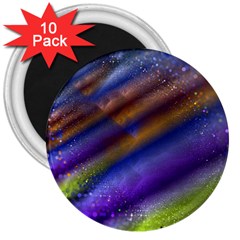 Fractal Color Stripes 3  Magnets (10 pack) 