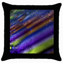 Fractal Color Stripes Throw Pillow Case (Black)