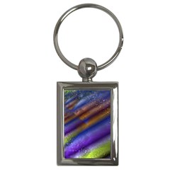 Fractal Color Stripes Key Chains (rectangle) 