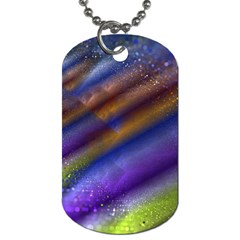 Fractal Color Stripes Dog Tag (One Side)