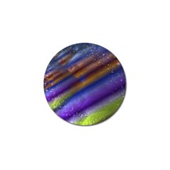 Fractal Color Stripes Golf Ball Marker