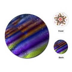 Fractal Color Stripes Playing Cards (Round) 