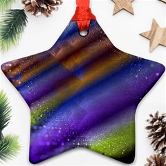 Fractal Color Stripes Star Ornament (Two Sides)