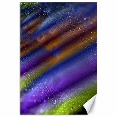 Fractal Color Stripes Canvas 12  x 18  