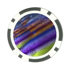 Fractal Color Stripes Poker Chip Card Guard by Simbadda