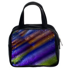 Fractal Color Stripes Classic Handbags (2 Sides)