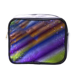 Fractal Color Stripes Mini Toiletries Bags