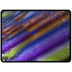 Fractal Color Stripes Fleece Blanket (Large) 