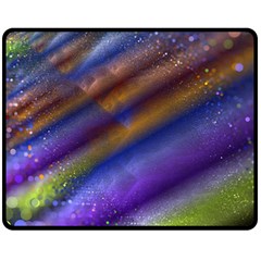 Fractal Color Stripes Fleece Blanket (Medium) 