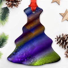 Fractal Color Stripes Christmas Tree Ornament (Two Sides)