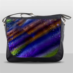 Fractal Color Stripes Messenger Bags