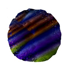 Fractal Color Stripes Standard 15  Premium Round Cushions