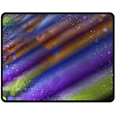 Fractal Color Stripes Double Sided Fleece Blanket (Medium) 