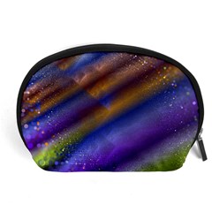 Fractal Color Stripes Accessory Pouches (Large) 