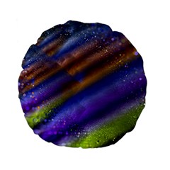 Fractal Color Stripes Standard 15  Premium Flano Round Cushions