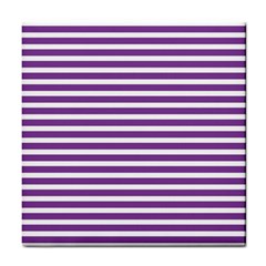 Horizontal Stripes Purple Tile Coasters by Mariart