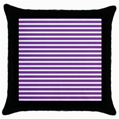 Horizontal Stripes Purple Throw Pillow Case (black)