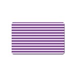 Horizontal Stripes Purple Magnet (Name Card) Front