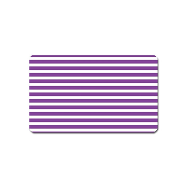 Horizontal Stripes Purple Magnet (Name Card)