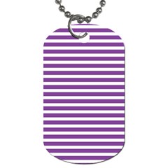 Horizontal Stripes Purple Dog Tag (one Side) by Mariart