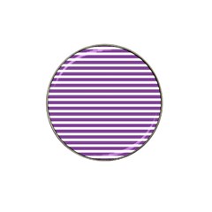 Horizontal Stripes Purple Hat Clip Ball Marker (4 Pack)