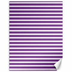 Horizontal Stripes Purple Canvas 18  X 24   by Mariart