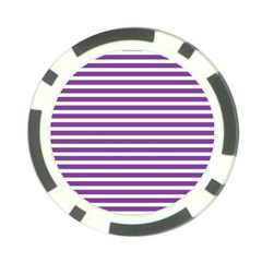 Horizontal Stripes Purple Poker Chip Card Guard by Mariart