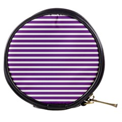 Horizontal Stripes Purple Mini Makeup Bags by Mariart