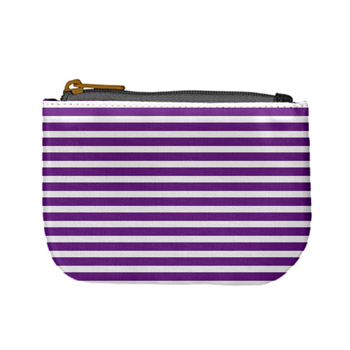 Horizontal Stripes Purple Mini Coin Purses