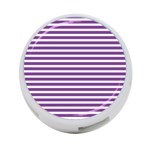 Horizontal Stripes Purple 4-Port USB Hub (One Side) Front