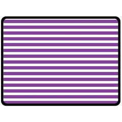 Horizontal Stripes Purple Fleece Blanket (large) 