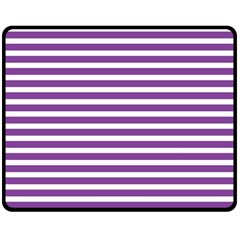 Horizontal Stripes Purple Fleece Blanket (medium) 