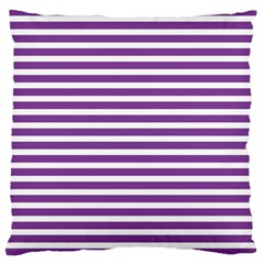 Horizontal Stripes Purple Large Cushion Case (one Side) by Mariart