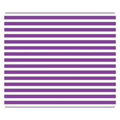 Horizontal Stripes Purple Double Sided Flano Blanket (small) 