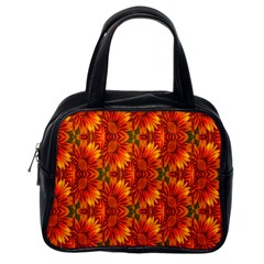 Background Flower Fractal Classic Handbags (one Side) by Simbadda