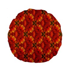 Background Flower Fractal Standard 15  Premium Flano Round Cushions by Simbadda