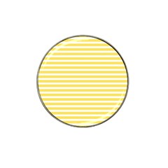 Horizontal Stripes Yellow Hat Clip Ball Marker