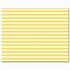 Horizontal Stripes Yellow Mini Button Earrings