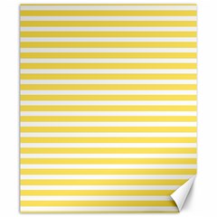 Horizontal Stripes Yellow Canvas 20  X 24  