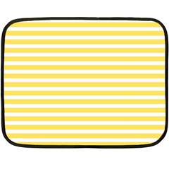 Horizontal Stripes Yellow Fleece Blanket (mini)