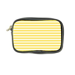 Horizontal Stripes Yellow Coin Purse by Mariart