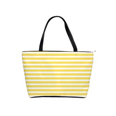 Horizontal Stripes Yellow Shoulder Handbags by Mariart